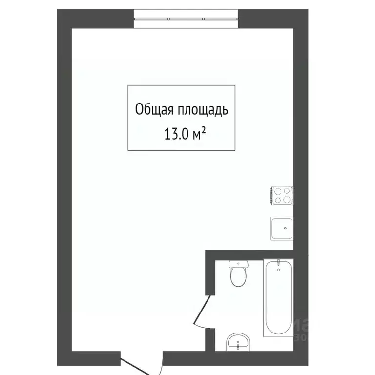 1-к кв. Томская область, Томск ул. Тимакова, 3 (30.0 м) - Фото 2