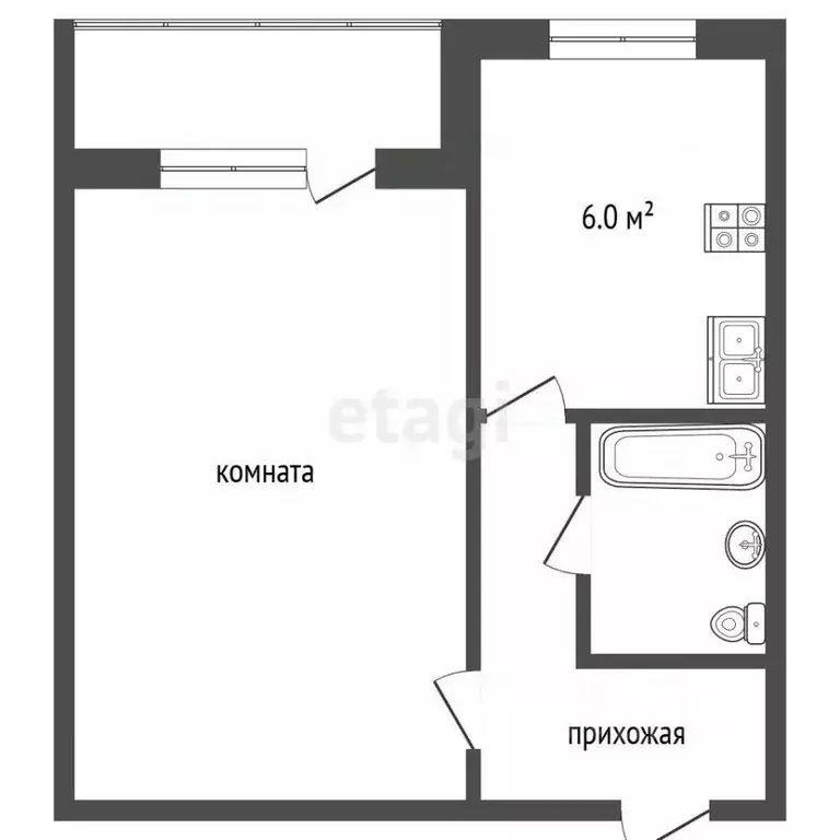 1-к кв. Московская область, Зарайск Зарайск муниципальный округ, 2-й ... - Фото 2
