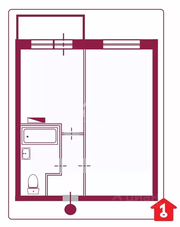 1-к кв. Омская область, Омск проезд 6-й Амурский, 14 (32.2 м) - Фото 2