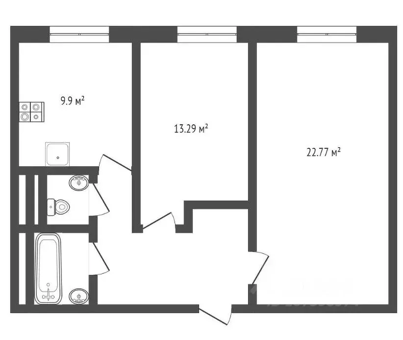 2-к кв. Москва Донецкая ул., 30к2 (59.2 м) - Фото 1