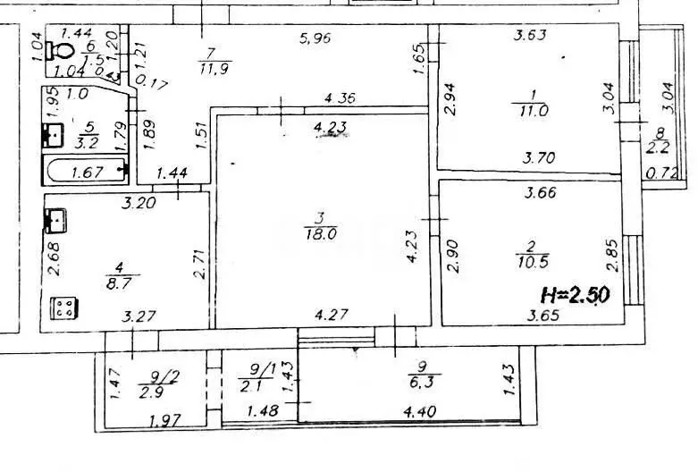 3-комнатная квартира: Анапа, Терская улица, 188 (78.3 м) - Фото 1