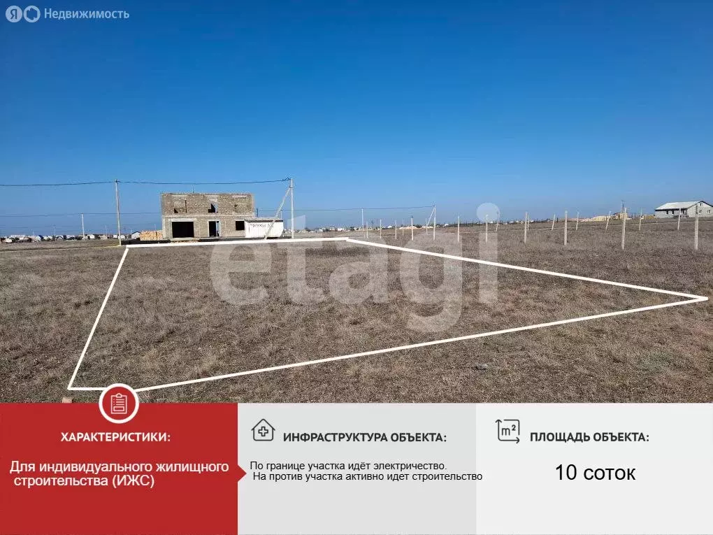 Участок в Сакский район, Штормовское сельское поселение, село ... - Фото 1