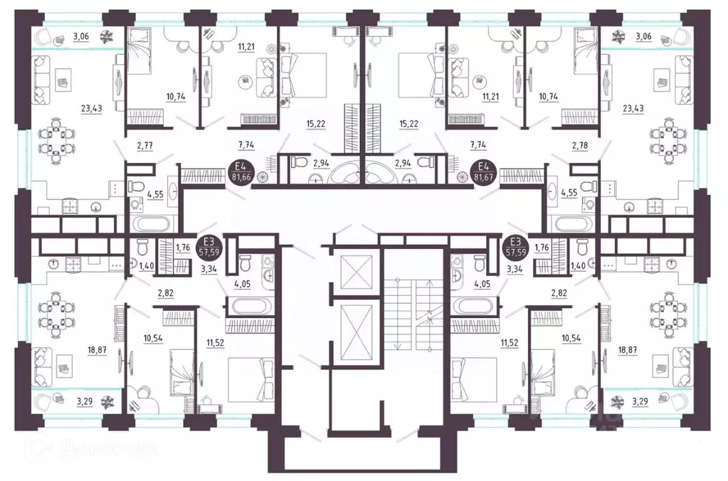 3-к кв. Рязанская область, Рязань Московское ш. (81.66 м) - Фото 1