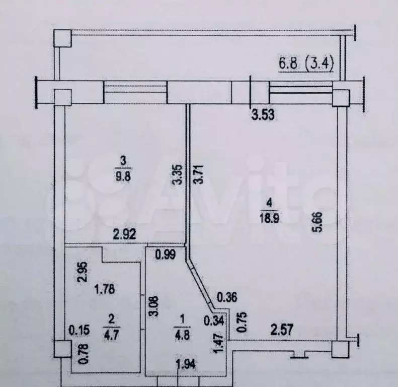 1-к. квартира, 42 м, 8/10 эт. - Фото 0