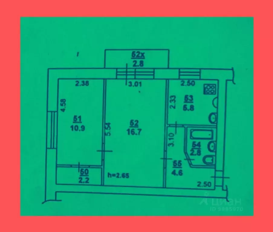 2-к кв. Ростовская область, Ростов-на-Дону, Нахичевань ул. Ченцова, 83 ... - Фото 1