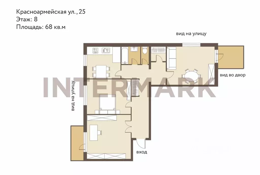 3-к кв. Москва Красноармейская ул., 25 (68.0 м) - Фото 1