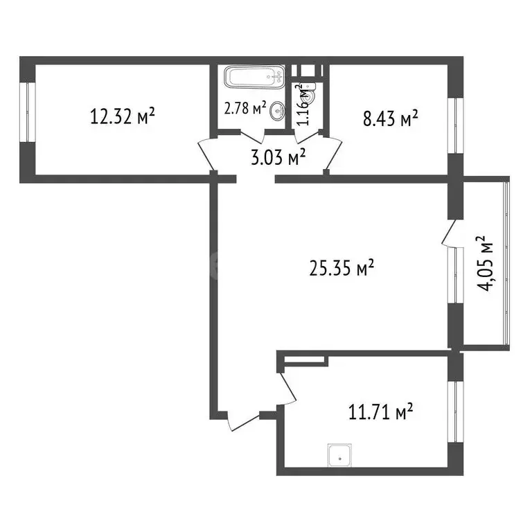 3-комнатная квартира: Красноярск, улица Весны, 3 (66.8 м) - Фото 1