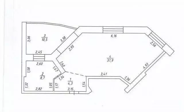2-к кв. Татарстан, Казань Калуга жилмассив, ул. Центральная, 39 (61.4 ... - Фото 2