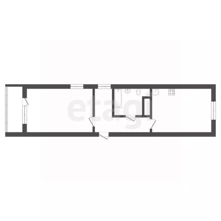1-к кв. Тюменская область, Тюмень ул. Новоселов, 113 (44.03 м) - Фото 2