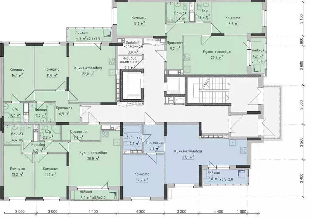 2-к кв. Удмуртия, Ижевск ул. Холмогорова, 89 (63.15 м) - Фото 2