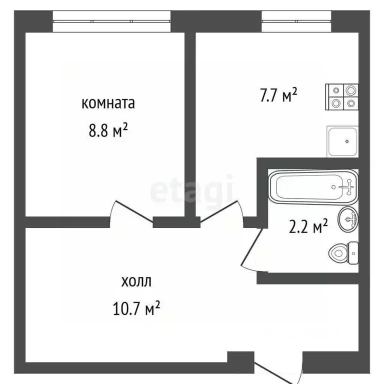1-к кв. Москва Нахимовский просп., 59 (30.0 м) - Фото 2