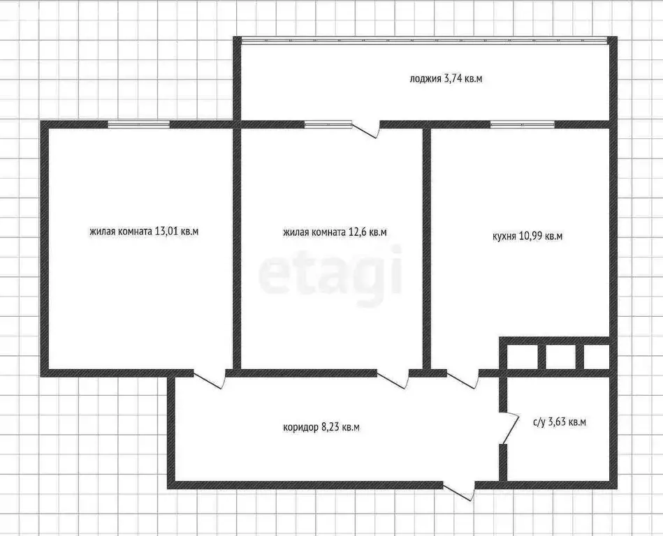 2-комнатная квартира: Краснодар, улица Краеведа Соловьёва, 6к5 (49 м) - Фото 1