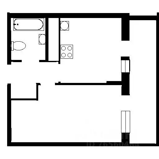 1-к кв. Санкт-Петербург Октябрьская наб., 44 (39.6 м) - Фото 2