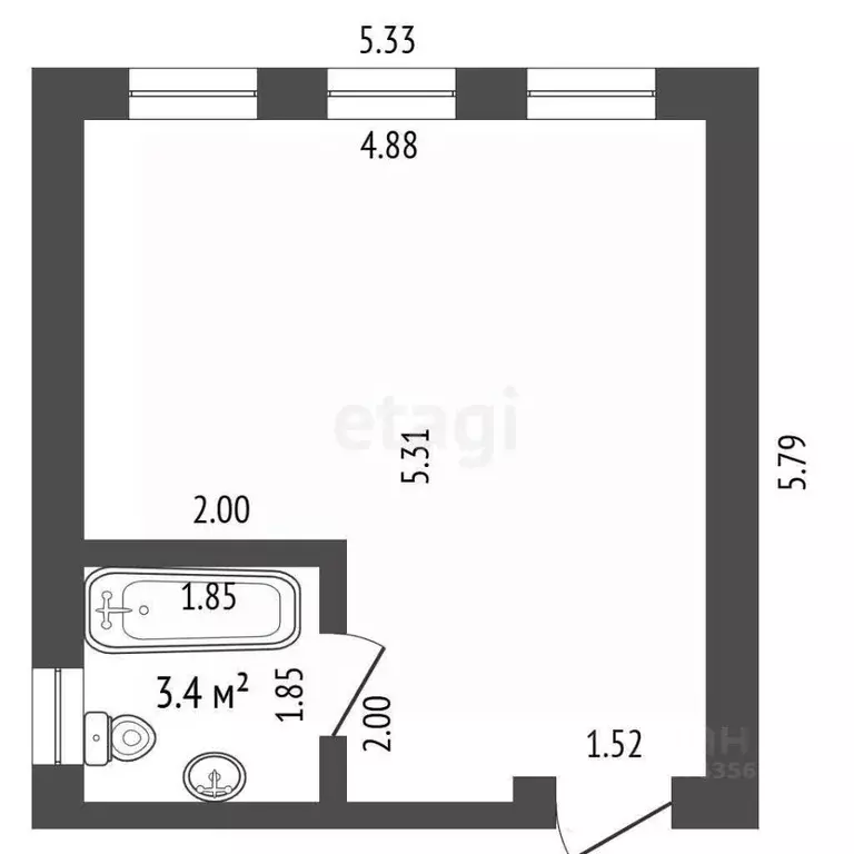 Студия Краснодарский край, Анапа муниципальный округ, с. Витязево ул. ... - Фото 2