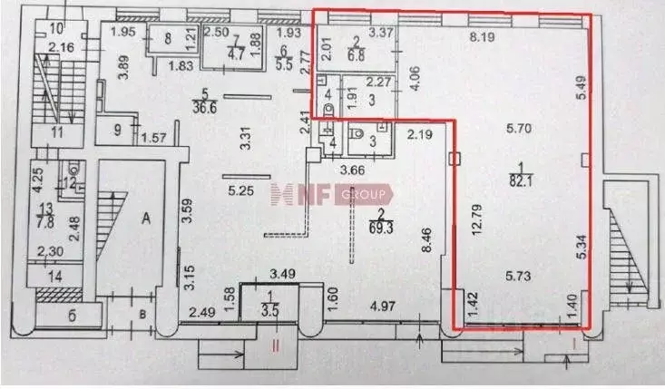 Торговая площадь в Москва Новочеремушкинская ул., 12 (95 м) - Фото 1