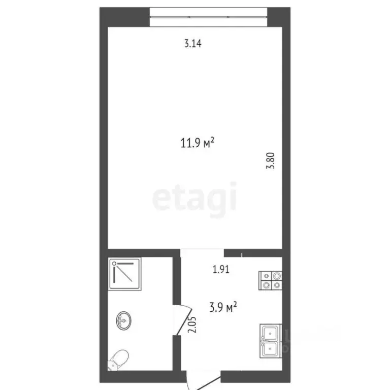 Комната Тюменская область, Тюмень ул. Энергетиков, 44а (12.9 м) - Фото 2