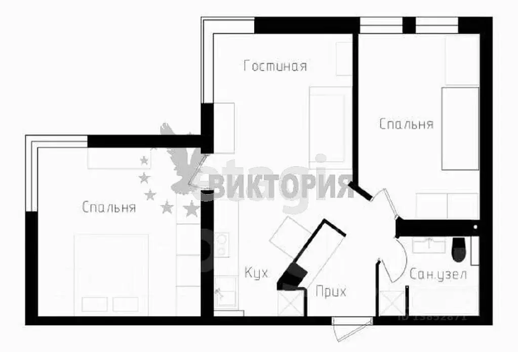 3-к кв. Приморский край, Владивосток Южно-Уральская ул., 10А (62.0 м) - Фото 1