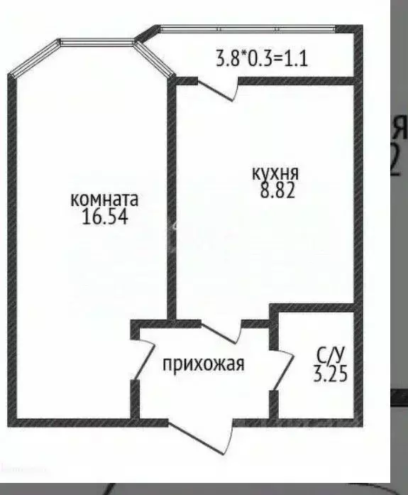 1-к кв. Краснодарский край, Краснодар Черкасская ул., 58/2 (33.0 м) - Фото 1