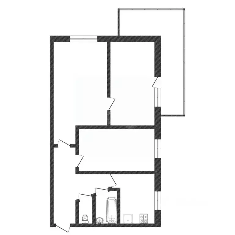 3-к кв. Нижегородская область, Нижний Новгород Малая Ямская ул., 76 ... - Фото 2
