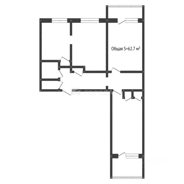 3-к кв. Кемеровская область, Новокузнецк Кузнецкстроевский просп., 44 ... - Фото 2