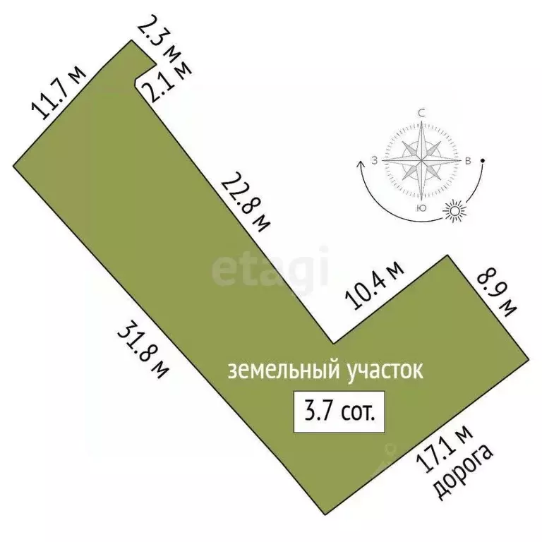 Участок в Самарская область, Самара Внуковская ул., 39 (3.7 сот.) - Фото 2