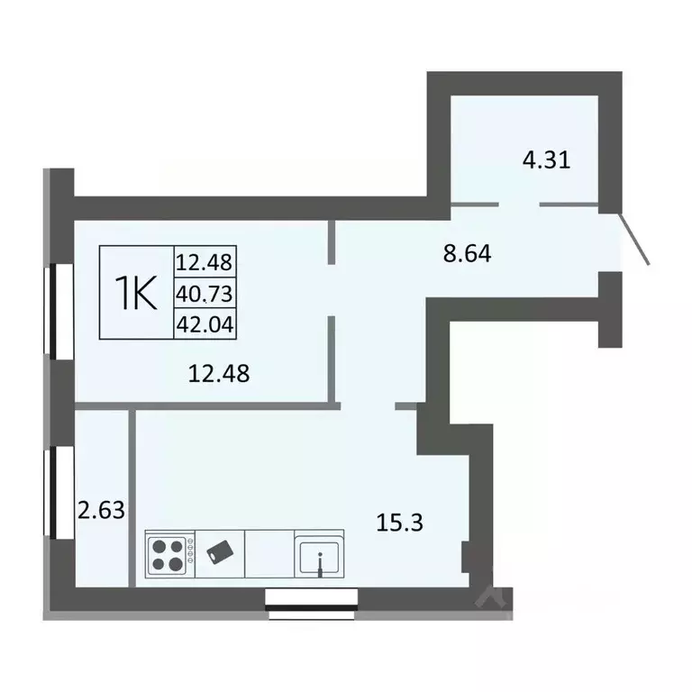 1-к кв. Волгоградская область, Волгоград Житомирская ул. (42.05 м) - Фото 0