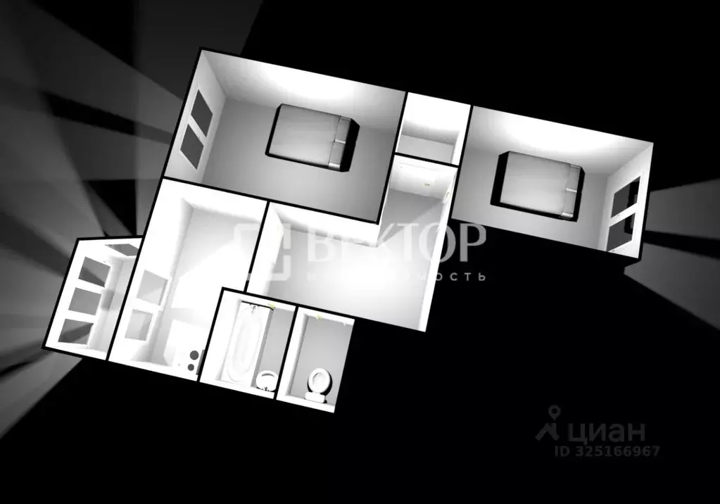 2-к кв. Костромская область, Кострома Кинешемское ш., 34а (57.9 м) - Фото 2