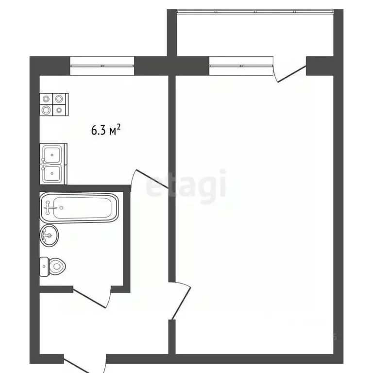 1-к кв. Москва ул. Головачева, 17 (29.3 м) - Фото 1