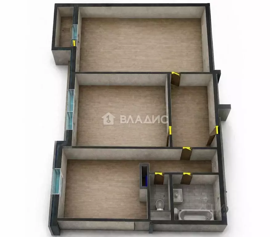 2-к кв. Москва ул. Кошкина, 12к1 (53.7 м) - Фото 2