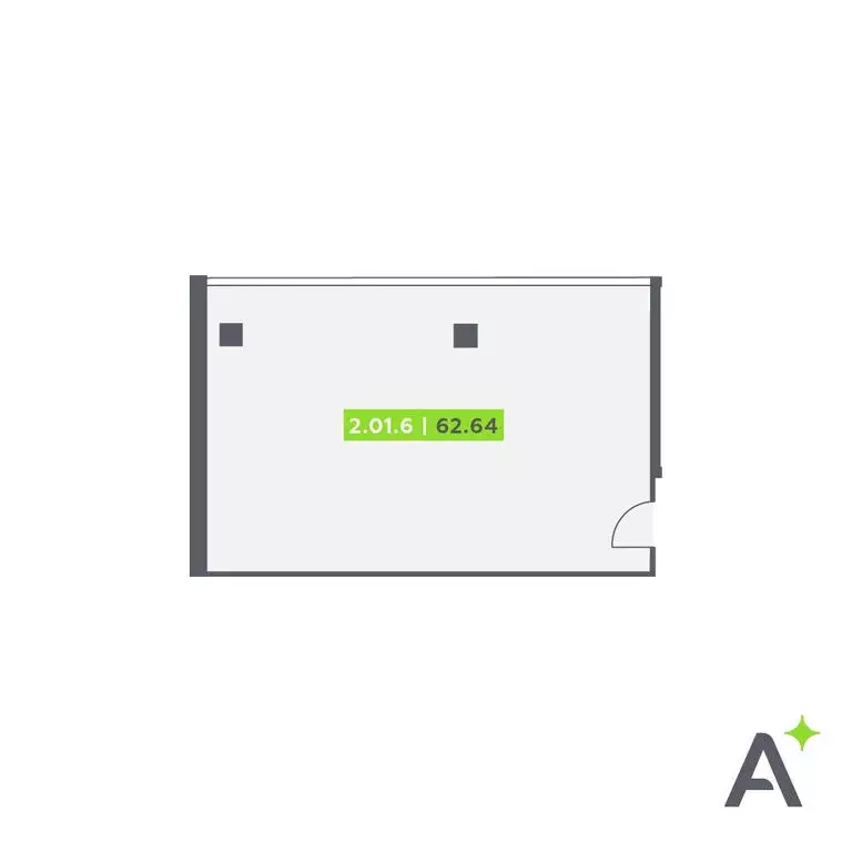 Офис (62.64 м) - Фото 1