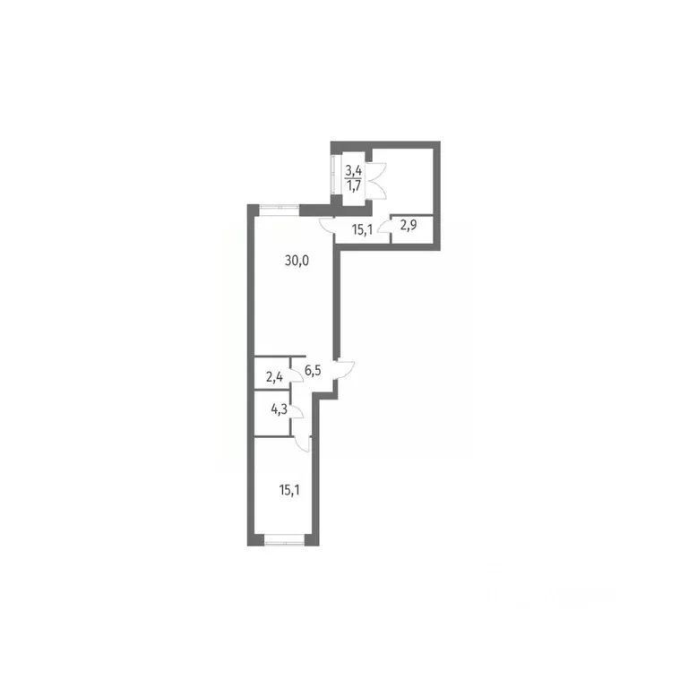 2-к кв. Санкт-Петербург ул. Академика Константинова, 1к1 (78.0 м) - Фото 0