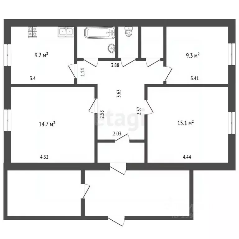 Дом в Тюменская область, Тюмень ул. Чусовская (65 м) - Фото 2