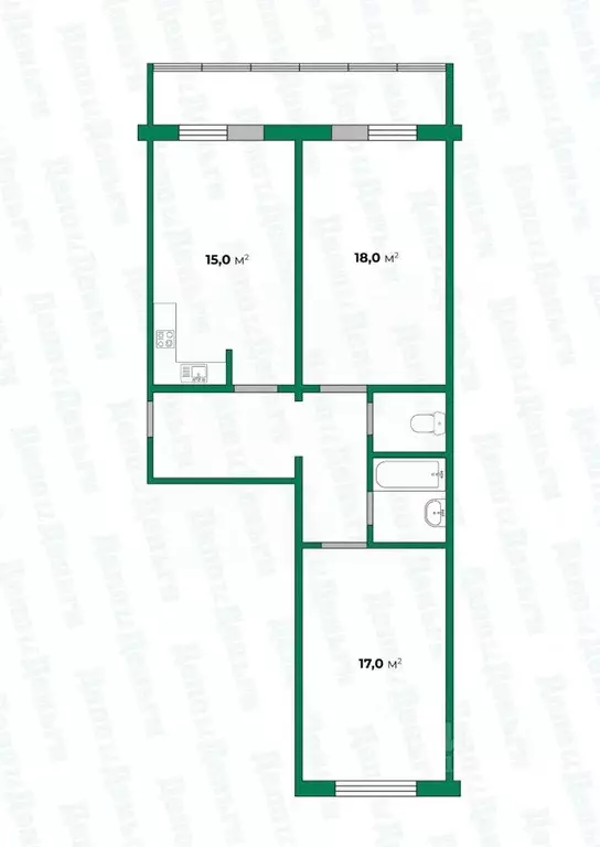 3-к кв. Кировская область, Киров ул. Азина, 17 (70.0 м) - Фото 0