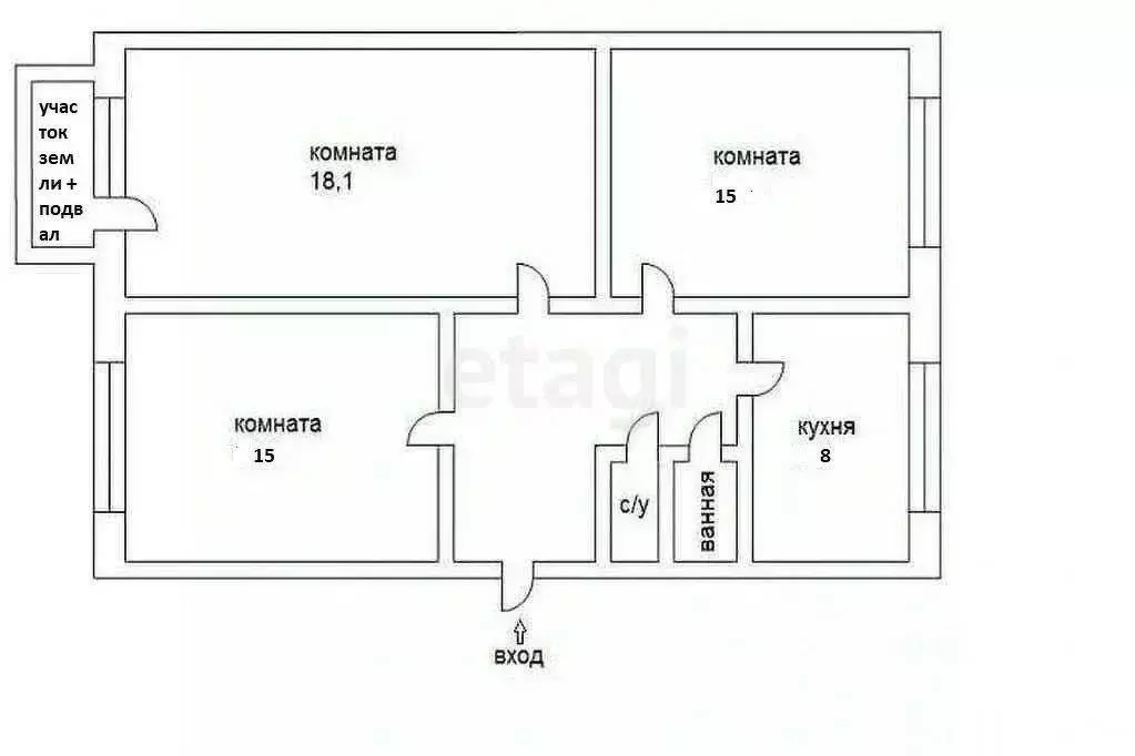 3-к кв. Ставропольский край, Михайловск Шпаковский район, заезд Южный, ... - Фото 2