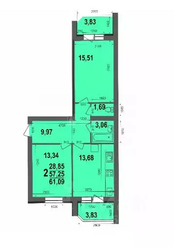 2-к кв. Владимирская область, Ковров ул. 9 Мая, 8 (61.09 м) - Фото 2