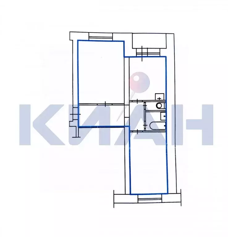 2-к кв. Красноярский край, Красноярск ул. Маерчака, 45а (50.0 м) - Фото 1