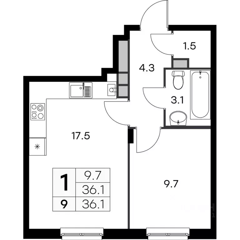 1-к кв. Нижегородская область, Нижний Новгород Культура с/пос, ул. ... - Фото 1