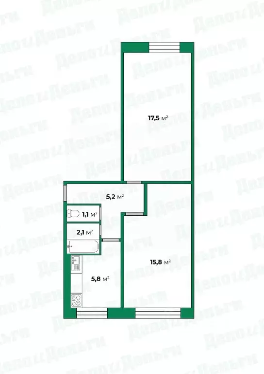 2-к кв. Кировская область, Киров ул. Лепсе, 49А (48.0 м) - Фото 0