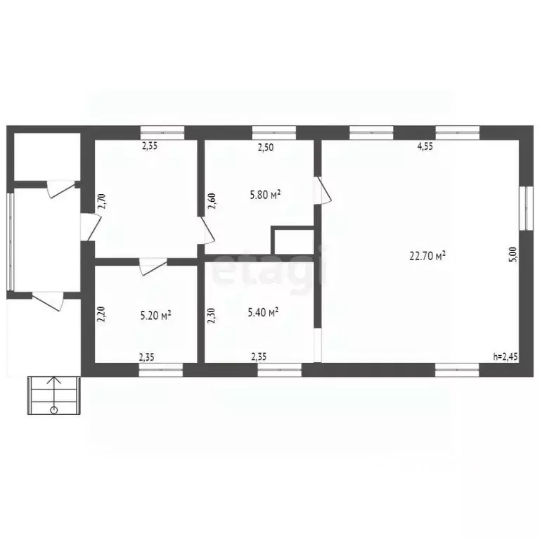 Дом в Кемеровская область, Прокопьевск Рекордная ул., 24А (45 м) - Фото 1