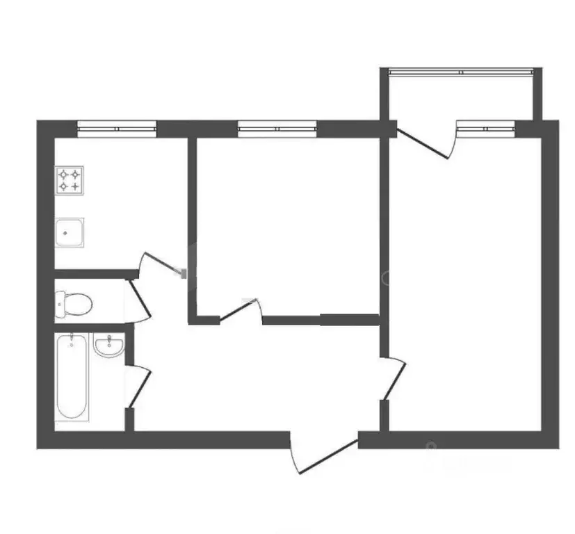 2-к кв. Тюменская область, Тюмень ул. Боровская, 9 (50.6 м) - Фото 1