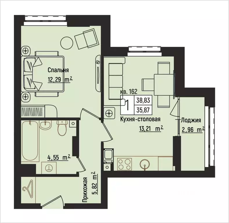 1-к кв. Нижегородская область, Нижний Новгород Литературная ул., 5 ... - Фото 1