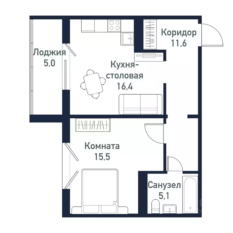 1-к кв. Челябинская область, Челябинский городской округ, пос. ... - Фото 0