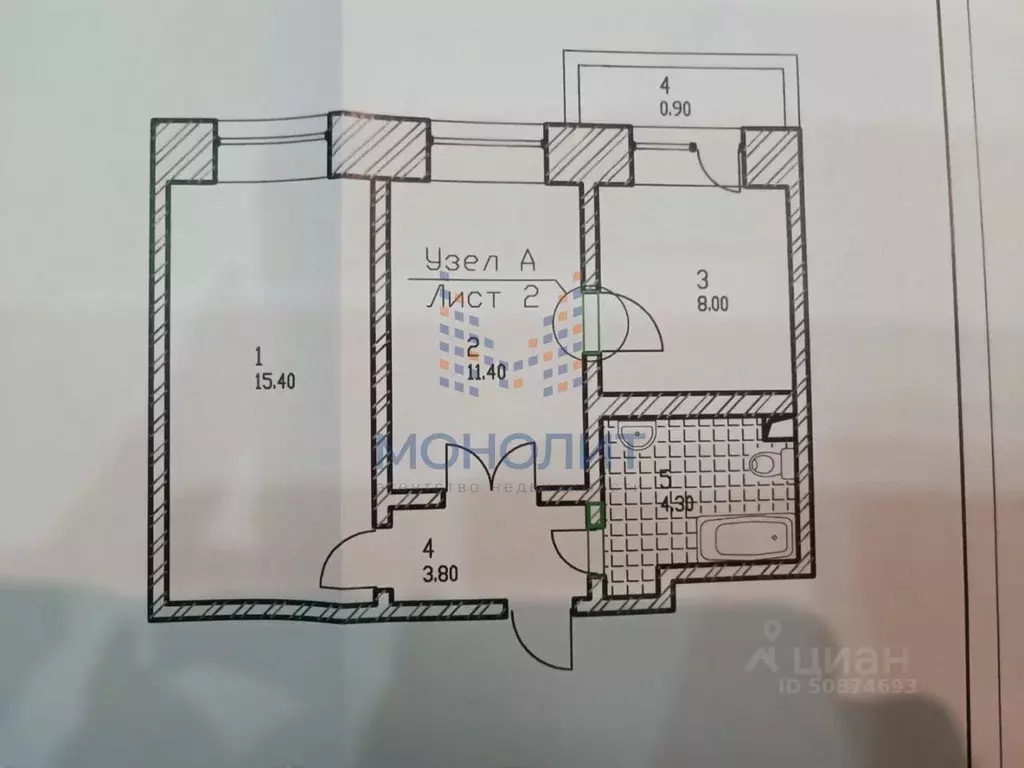 2-к кв. Московская область, Красногорск Пионерская ул., 18 (43.0 м) - Фото 2
