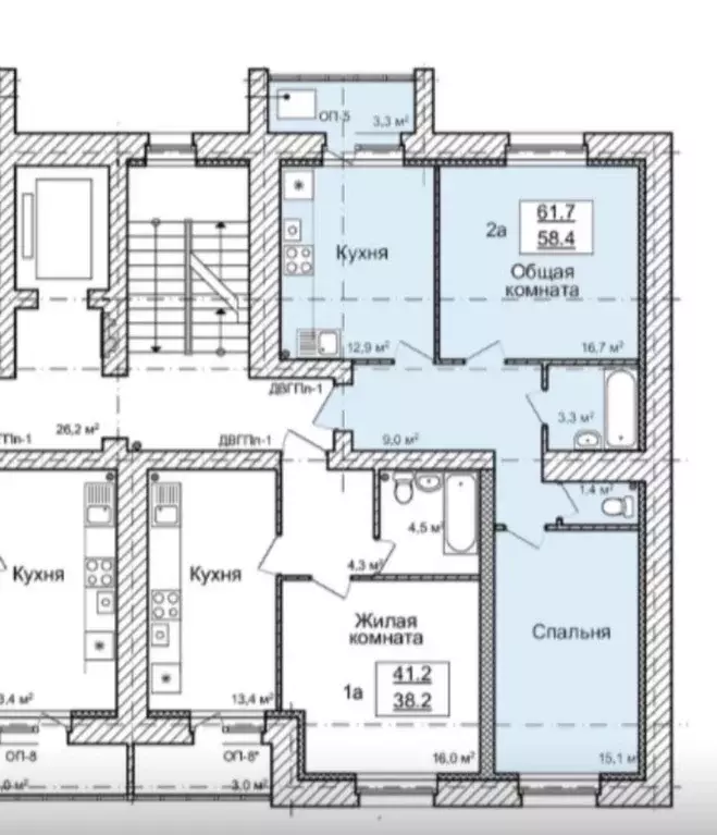 Продаётся 2-к квартира, 61.9 м - Фото 1