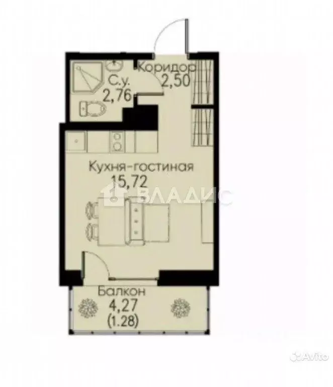 Квартира, студия, 20.8 м - Фото 2