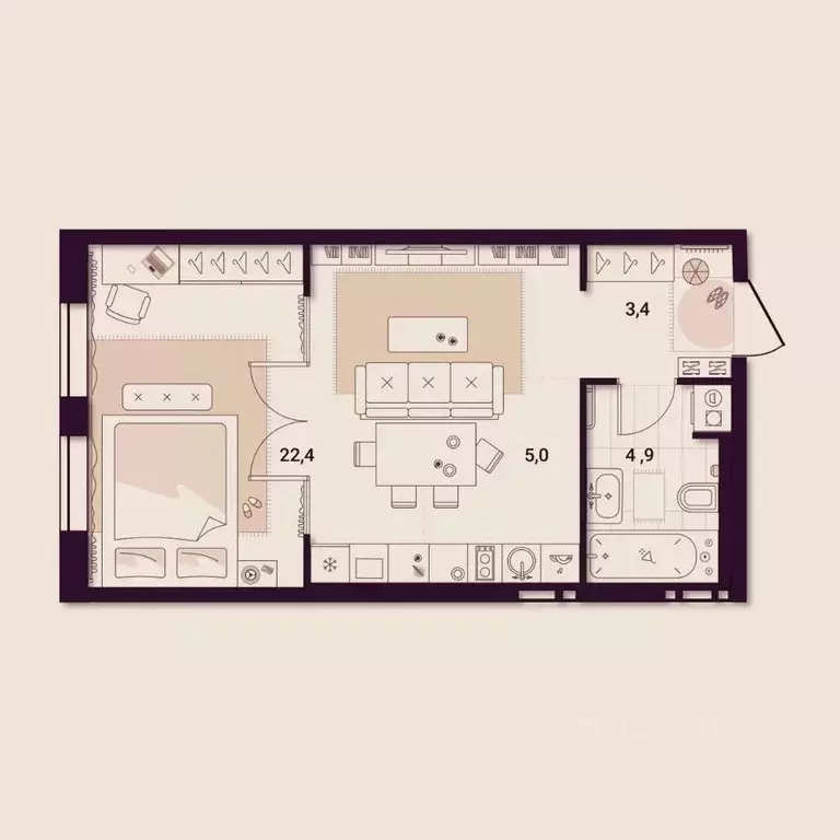 1-к кв. Приморский край, Артем ул. Куйбышева, 11А (35.76 м) - Фото 1