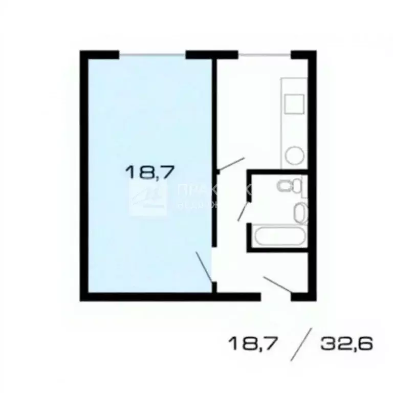 1-к кв. Москва ул. Шверника, 5К2 (30.0 м) - Фото 2