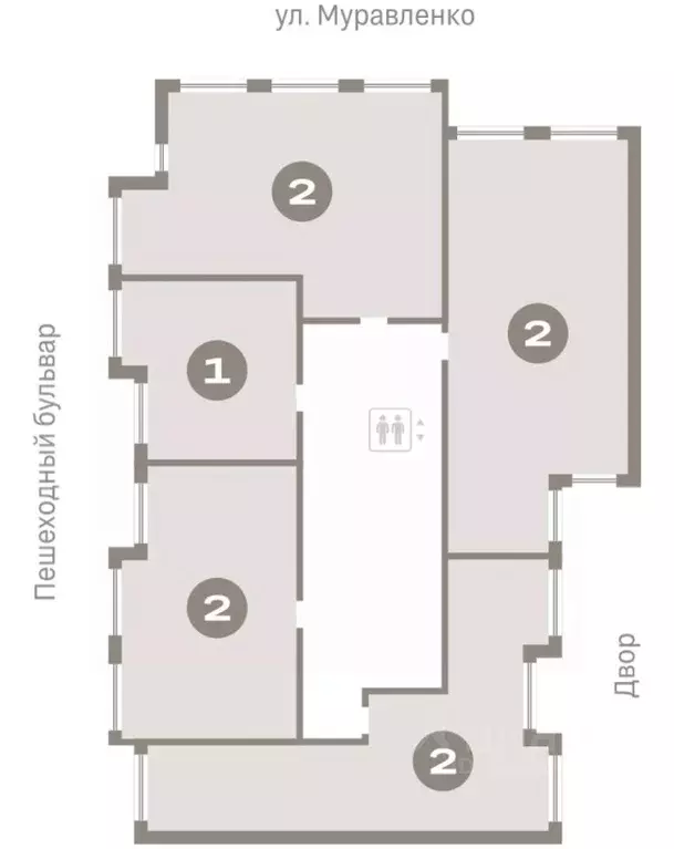 2-к кв. Тюменская область, Тюмень ул. Муравленко, 9к3 (78.37 м) - Фото 1