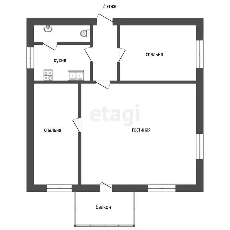 Дом в Ялта, Бакунинский проезд (101 м) - Фото 1