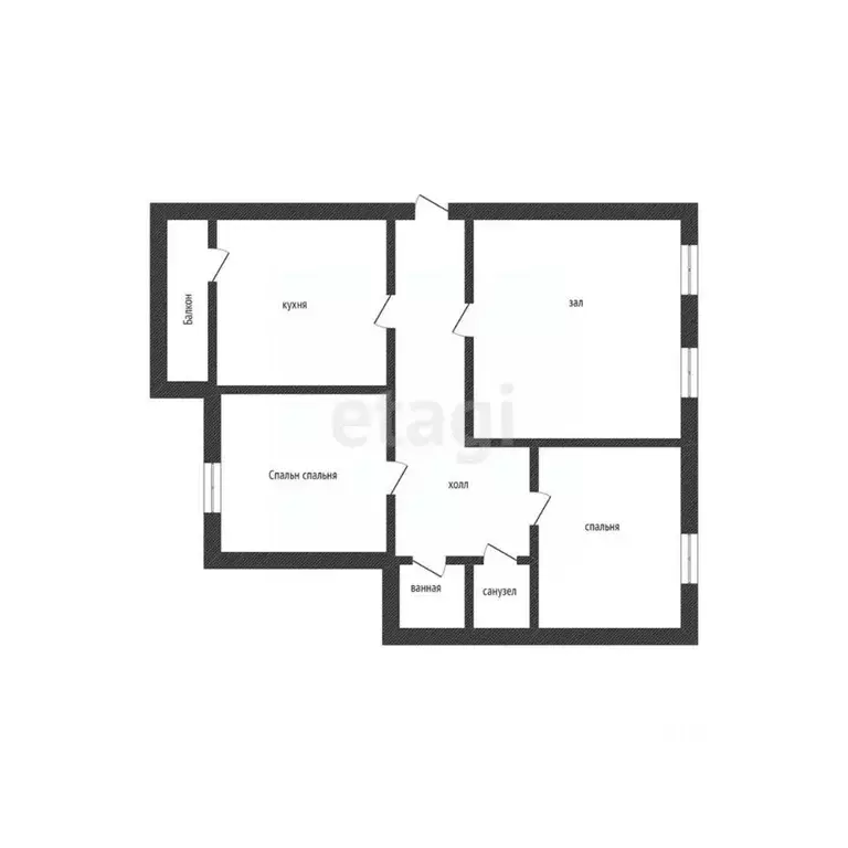 3-к кв. Ингушетия, Назрань Новая ул. (104.9 м) - Фото 1